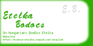 etelka bodocs business card